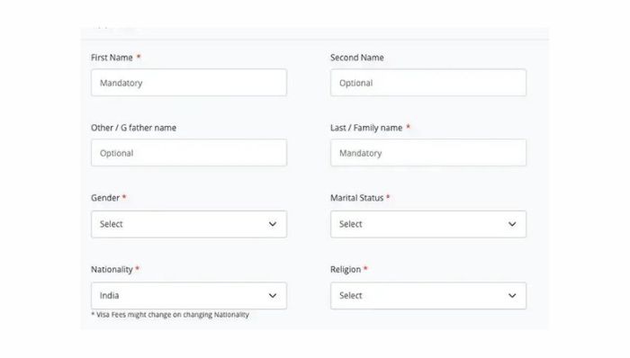 Applicant details Tasheer