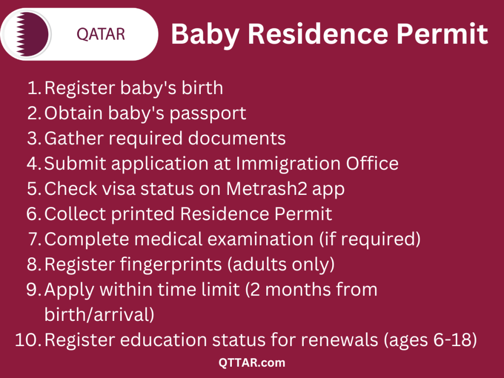 Baby Residence Permit Qatar process