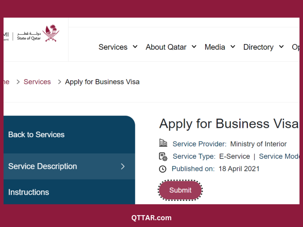 Business visa application through Hukoomi