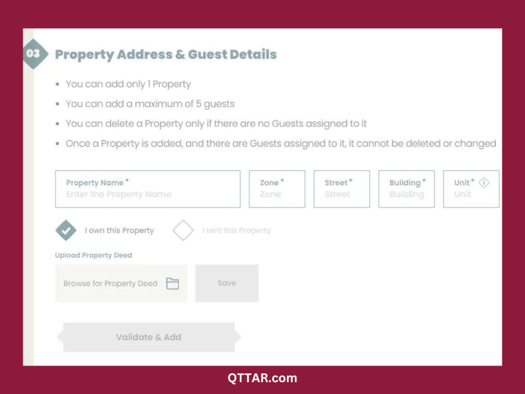 Enter Property Details Hayya Qatar