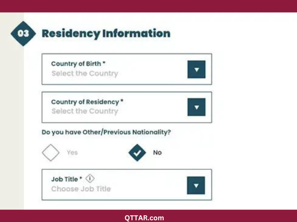 Enter residency details hayya gcc