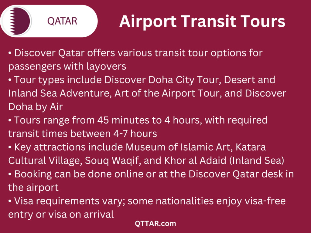 Qatar Airport Transit Tours information