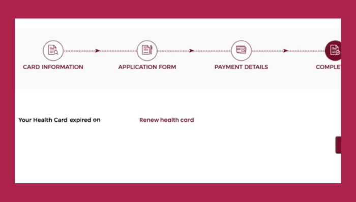 Renew card after checking expiry