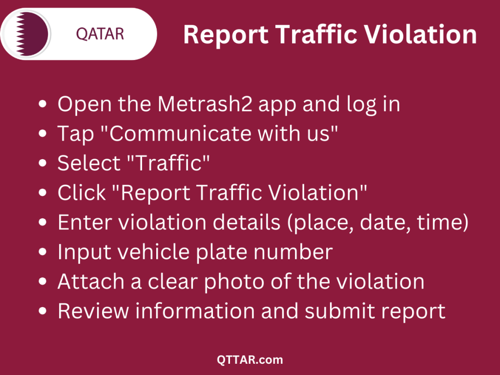 Report Traffic Violation qatar