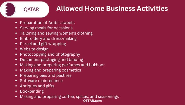 List of allowed home businesses in Qatar