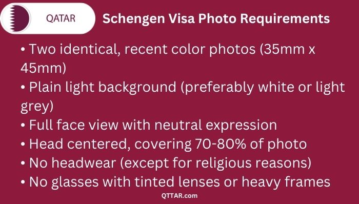 Schengen Visa Photo size, background, and other requirements