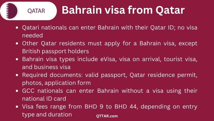 Bahrain visa process from Qatar