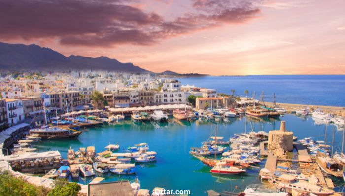 Kyrenia Bay in Kyrenia (Girne), North Cyprus